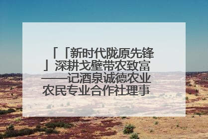 「新时代陇原先锋」深耕戈壁带农致富——记酒泉诚德农业农民专业合作社理事长范立德