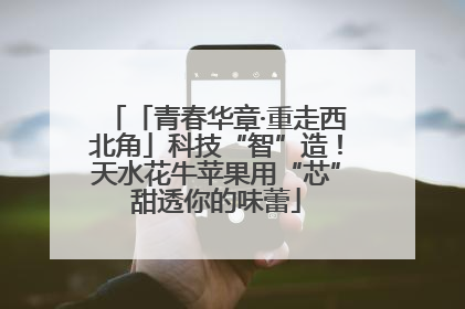 「青春华章·重走西北角」科技“智”造！天水花牛苹果用“芯”甜透你的味蕾