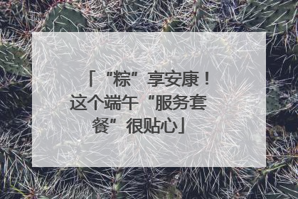 “粽”享安康！这个端午“服务套餐”很贴心