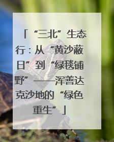 “三北”生态行：从“黄沙蔽日”到“绿毯铺野”——浑善达克沙地的“绿色重生”
