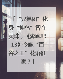 “兄弟团”化身“神鸟”智夺灵珠，《奔跑吧13》今晚“百谷之王”花落谁家？