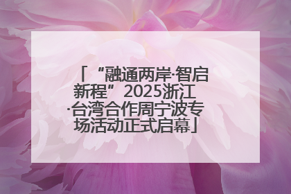 “融通两岸·智启新程”2025浙江·台湾合作周宁波专场活动正式启幕
