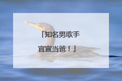 知名男歌手官宣当爸！