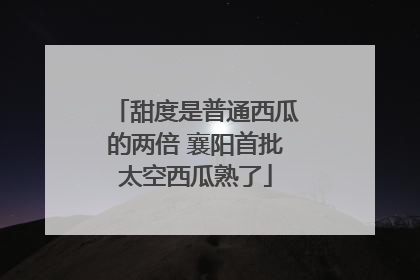 甜度是普通西瓜的两倍 襄阳首批太空西瓜熟了