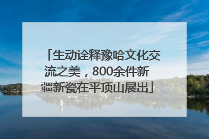 生动诠释豫哈文化交流之美，800余件新疆新瓷在平顶山展出
