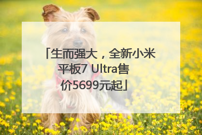 生而强大，全新小米平板7 Ultra售价5699元起