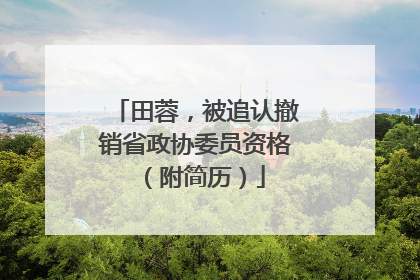 田蓉，被追认撤销省政协委员资格（附简历）
