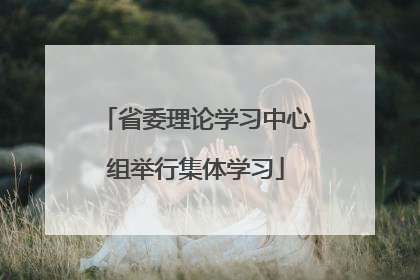 省委理论学习中心组举行集体学习