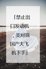 禁止出口发动机，美对我国产大飞机下手