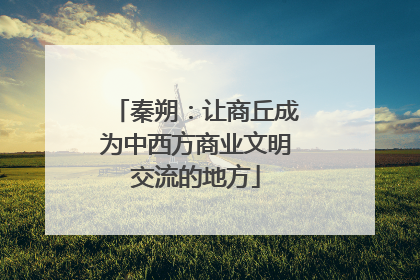 秦朔：让商丘成为中西方商业文明交流的地方