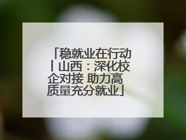 稳就业在行动丨山西：深化校企对接 助力高质量充分就业