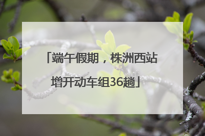 端午假期，株洲西站增开动车组36趟