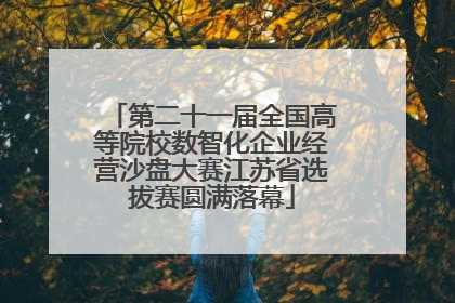第二十一届全国高等院校数智化企业经营沙盘大赛江苏省选拔赛圆满落幕