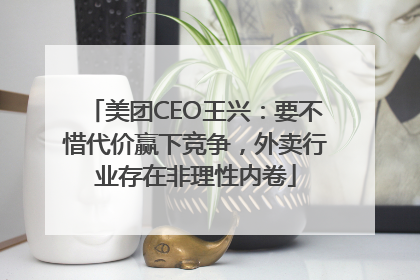美团CEO王兴：要不惜代价赢下竞争，外卖行业存在非理性内卷