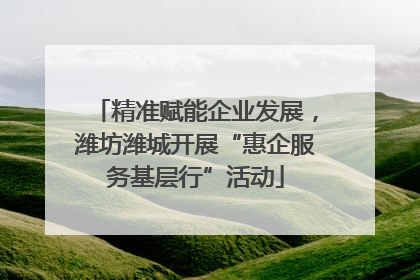 精准赋能企业发展，潍坊潍城开展“惠企服务基层行”活动