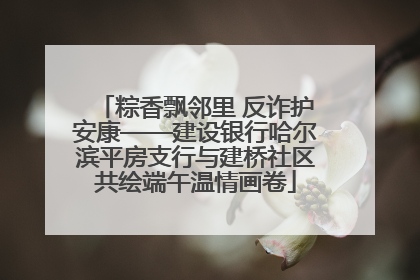 粽香飘邻里 反诈护安康——建设银行哈尔滨平房支行与建桥社区共绘端午温情画卷