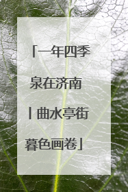 一年四季 泉在济南丨曲水亭街暮色画卷