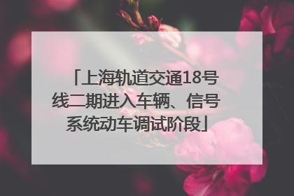上海轨道交通18号线二期进入车辆、信号系统动车调试阶段