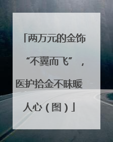 两万元的金饰“不翼而飞”，医护拾金不昧暖人心（图）