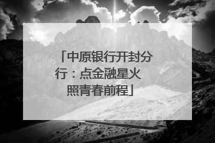 中原银行开封分行：点金融星火 照青春前程