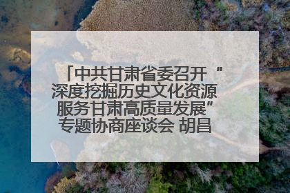 中共甘肃省委召开“深度挖掘历史文化资源服务甘肃高质量发展”专题协商座谈会 胡昌升主持并讲话