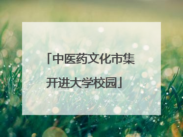 中医药文化市集开进大学校园