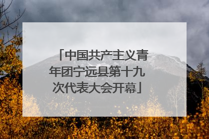 中国共产主义青年团宁远县第十九次代表大会开幕