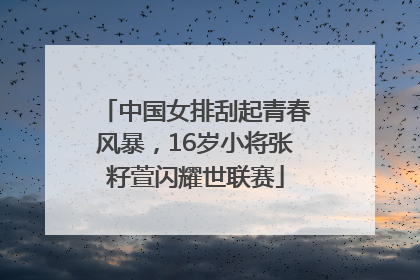 中国女排刮起青春风暴，16岁小将张籽萱闪耀世联赛