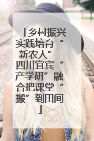 乡村振兴实践培育“新农人” 四川宜宾“产学研”融合把课堂“搬”到田间