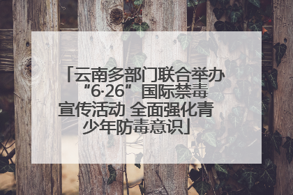 云南多部门联合举办“6·26”国际禁毒宣传活动 全面强化青少年防毒意识