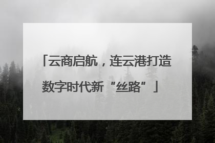 云商启航，连云港打造数字时代新“丝路”