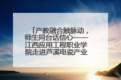 产教融合触脉动，师生同台话信心——江西应用工程职业学院走进芦溪电瓷产业园创新思政课堂
