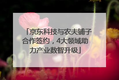京东科技与农夫铺子合作签约，4大领域助力产业数智升级