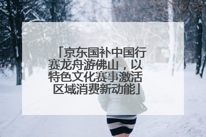京东国补中国行赛龙舟游佛山，以特色文化赛事激活区域消费新动能