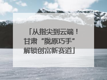 从指尖到云端！甘肃“陇原巧手”解锁创富新赛道