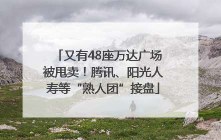 又有48座万达广场被甩卖！腾讯、阳光人寿等“熟人团”接盘