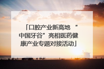 口腔产业新高地 “中国牙谷”亮相医药健康产业专题对接活动