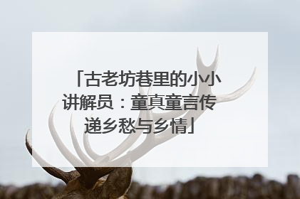古老坊巷里的小小讲解员：童真童言传递乡愁与乡情