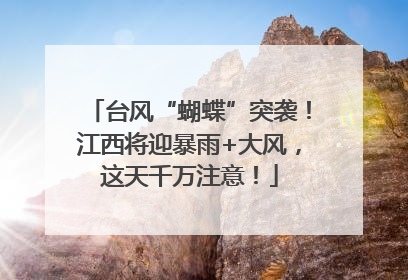台风“蝴蝶”突袭！江西将迎暴雨+大风，这天千万注意！