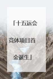 十五运会竞体项目首金诞生