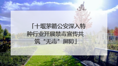 十堰茅箭公安深入特种行业开展禁毒宣传共筑“无毒”屏障