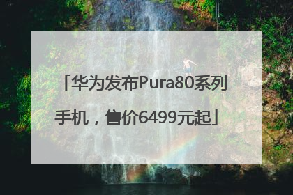 华为发布Pura80系列手机，售价6499元起