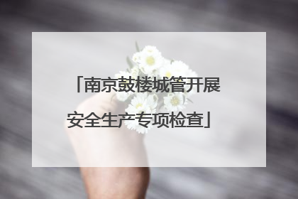 南京鼓楼城管开展安全生产专项检查