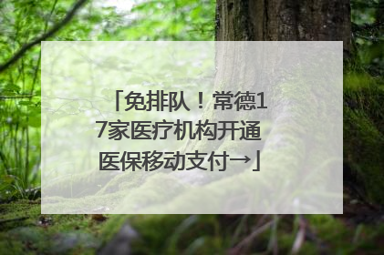 免排队！常德17家医疗机构开通医保移动支付→