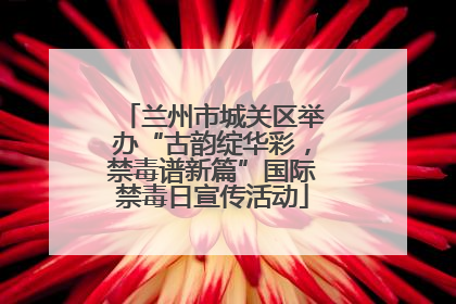 兰州市城关区举办“古韵绽华彩，禁毒谱新篇”国际禁毒日宣传活动