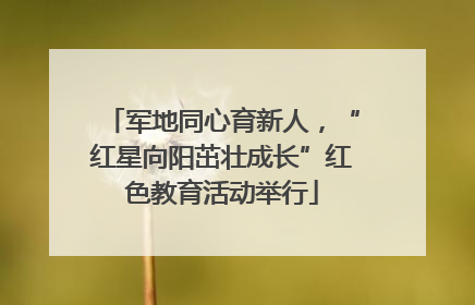 军地同心育新人，“红星向阳茁壮成长”红色教育活动举行