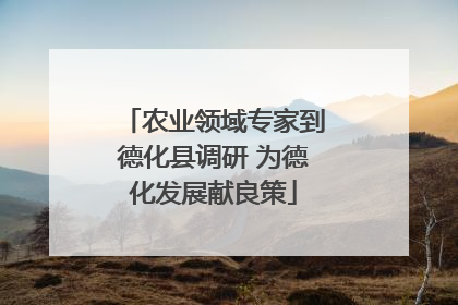 农业领域专家到德化县调研 为德化发展献良策