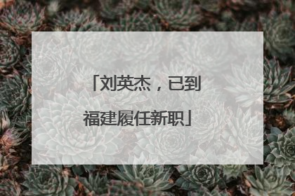 刘英杰，已到福建履任新职
