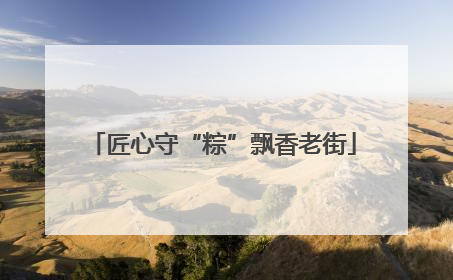 匠心守“粽”飘香老街