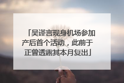 吴谨言现身机场参加产后首个活动，此前于正曾透露其本月复出